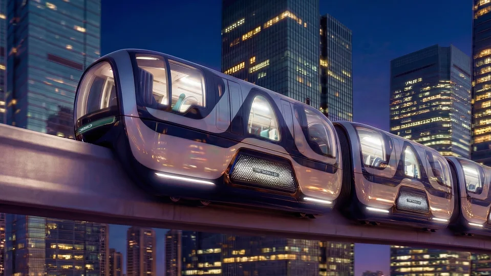 Single-axle Monorail Straddle Train