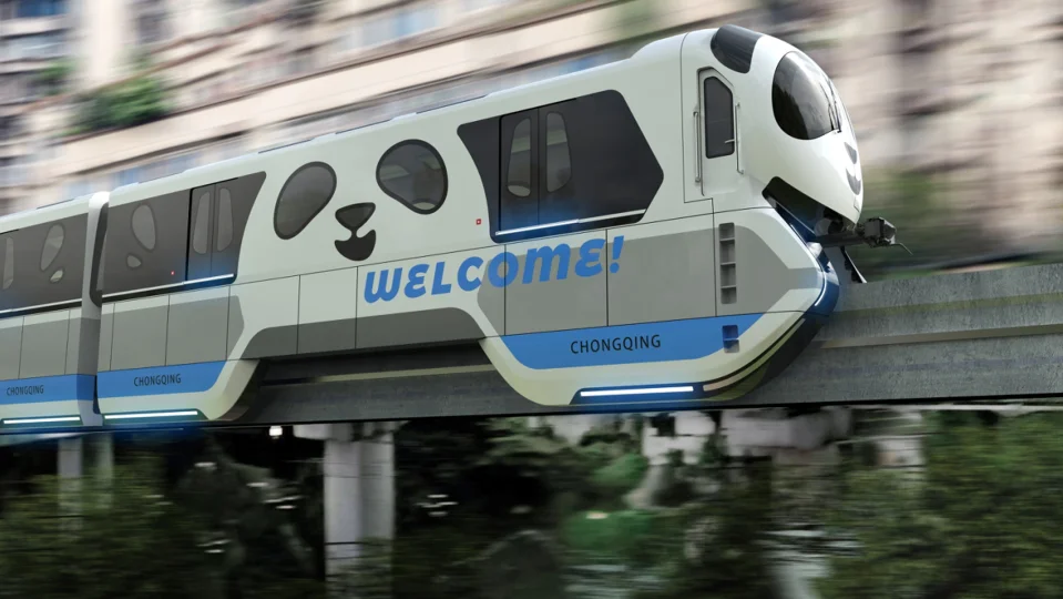 Chongqing Panda-themed Monorail Train